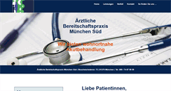 Desktop Screenshot of bereitschaftspraxis-muenchen.de