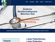 Tablet Screenshot of bereitschaftspraxis-muenchen.de